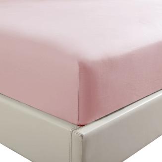 Prześcieradło satyna bawełniana z gumką 140x200 SIN pudrowe