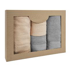 Komplet ręczników 4 częściowy Solano Darymex cappuccino jasny popiel