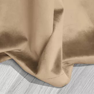 Beżowa Zasłona Welurowa Na Taśmie 140x270 Velvet Soft
