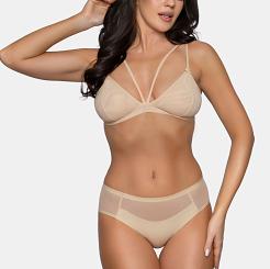 Klasyczne figi damskie z tiulem  BBL 178 kolor: beżowy