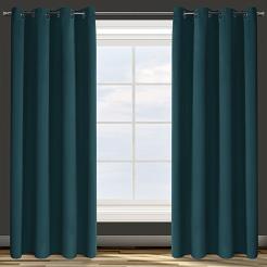 Zasłona gotowa na przelotkach PARISA 140x250 Design91 ciemnoturkusowy