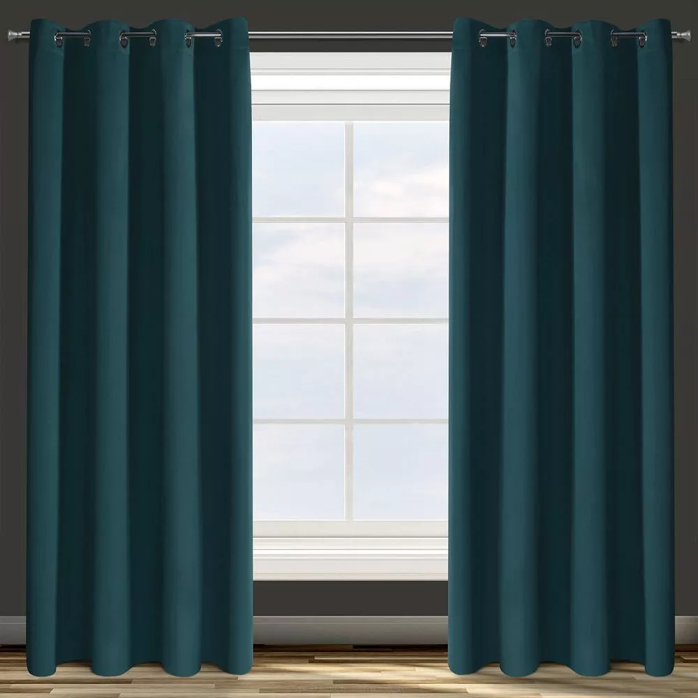Zasłona gotowa na przelotkach PARISA 140x250 Design91 ciemnoturkusowy