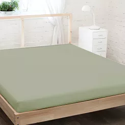 Prześcieradło jersey z gumką 90x200 oliwkowy