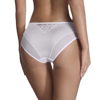 Figi damskie z niskim stanem haftem i tiulem AV 2198 białe
