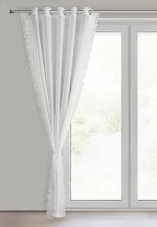 Firana gotowa na przelotkach LUISA 140x250 Eurofirany biały