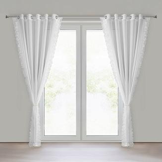 Firana gotowa na przelotkach LUISA 140x250 Eurofirany biały