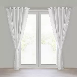 Firana gotowa na przelotkach LUISA 140x250 Eurofirany biały