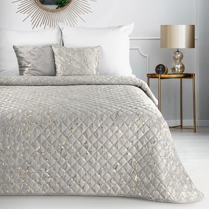 Narzuta dekoracyjna BLINK4 170x210 beżowa szampańska pikowana marmurek