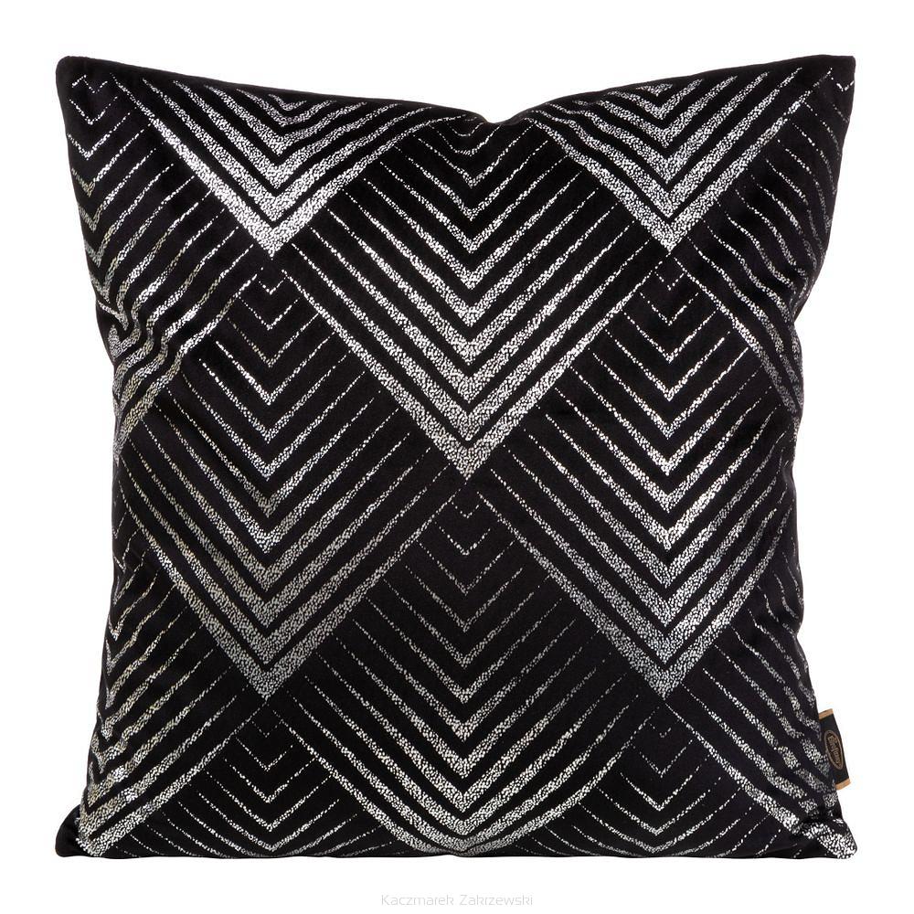 Poszewka dekoracyjna BLINK 45x45 Eurofirany czarny/srebrny