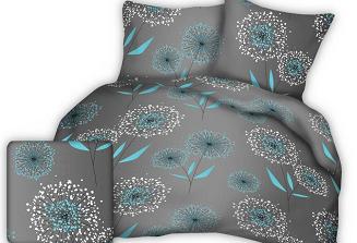 Pościel z kory I 160x200 wzór dmuchawce na graficie