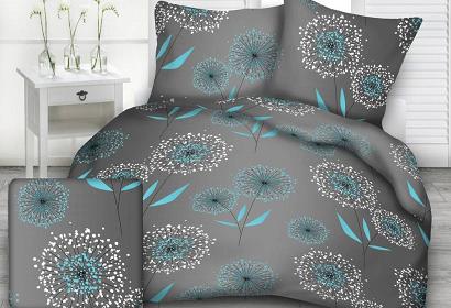 Pościel z kory I 160x200 wzór dmuchawce na graficie