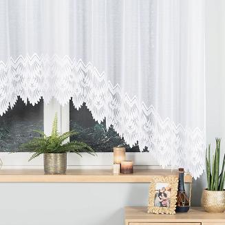 Firanka żakardowa gotowa na żabki FELICJA 350x160 biała