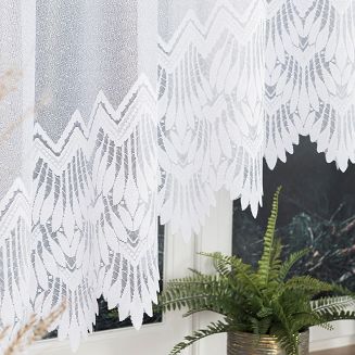 Firanka żakardowa gotowa na żabki FELICJA 350x160 biała