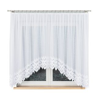 Firanka żakardowa gotowa na żabki FELICJA 350x160 biała