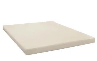 Prześcieradło jersey z gumką 140x200 ekri na białym tle