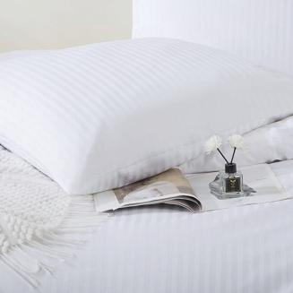 Komplet pościeli adamaszek satyna bawełniana 140x200 biała