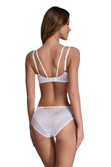 Biustonosz sportowy z koronką Soft AV 2199 miękki biały