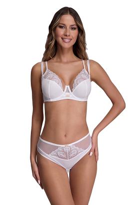 Biustonosz z koronką Soft AV 2199 miękki biały