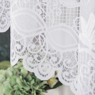 Firanka żakardowa gotowa na żabki JOWITA 500x150 biała