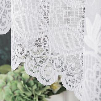 Firanka żakardowa gotowa na żabki JOWITA 500x150 biała