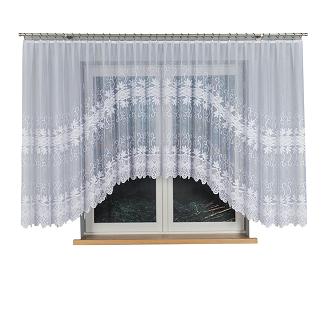 Firanka żakardowa gotowa na żabki JOWITA 500x150 biała