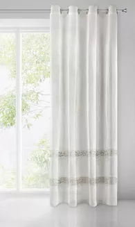 Firana gotowa na przelotkach ANNE 140x270 Eurofirany biały