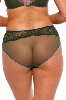 Figi damskie z koronką i tiulem Rikke 1268 zielone