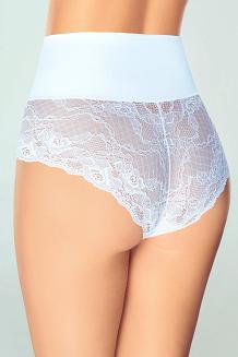 Figi damskie laserowo cięte z koronką Virginia białe