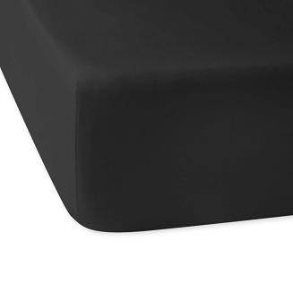 Prześcieradło satyna bawełniana z gumką 90x200 Darymex czarne