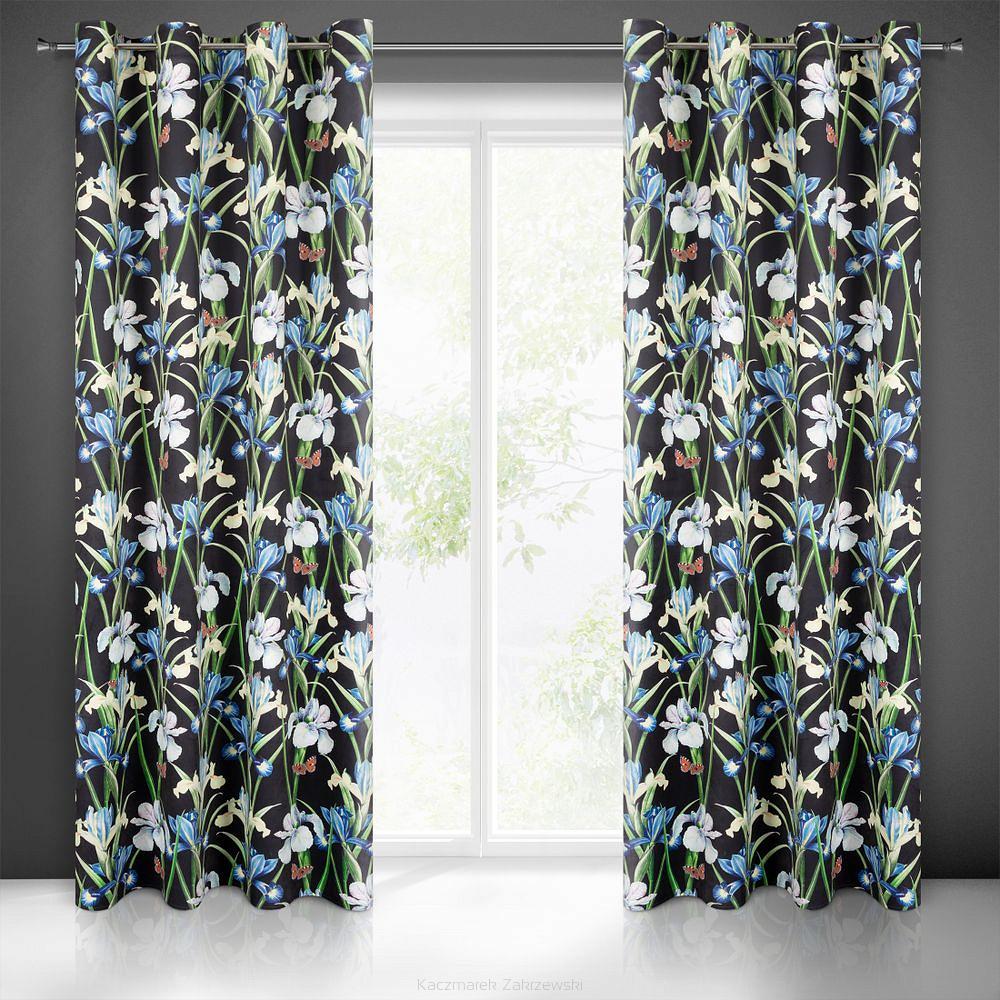 Zasłona gotowa na przelotkach MAJA 140x250 Eurofirany niebieski