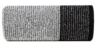 Ręcznik bawełniany LEON 50x90 Eurofirany czarny+biały
