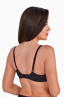 Biustonosz GAIA Semi-Soft Nicola 1206 półusztywniany czarno-różowy