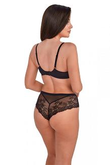 Biustonosz GAIA Semi-Soft Nicola 1206 półusztywniany czarno-różowy