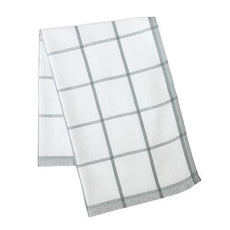 Ścierka kuchenna bawełna egipska KRATKA 50x70 duża krata szara