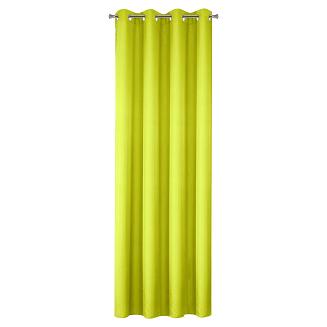 Zasłona gotowa na przelotkach RITA 140x250 Eurofirany limonkowa