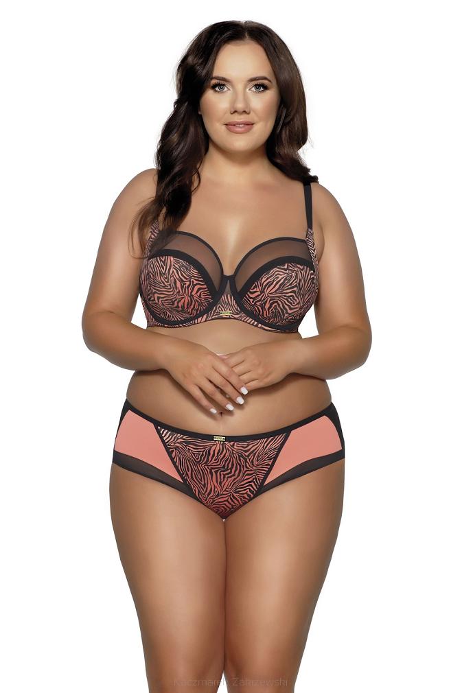 Biustonosz Soft Side Support AV 1130 miękki czarny łososiowy