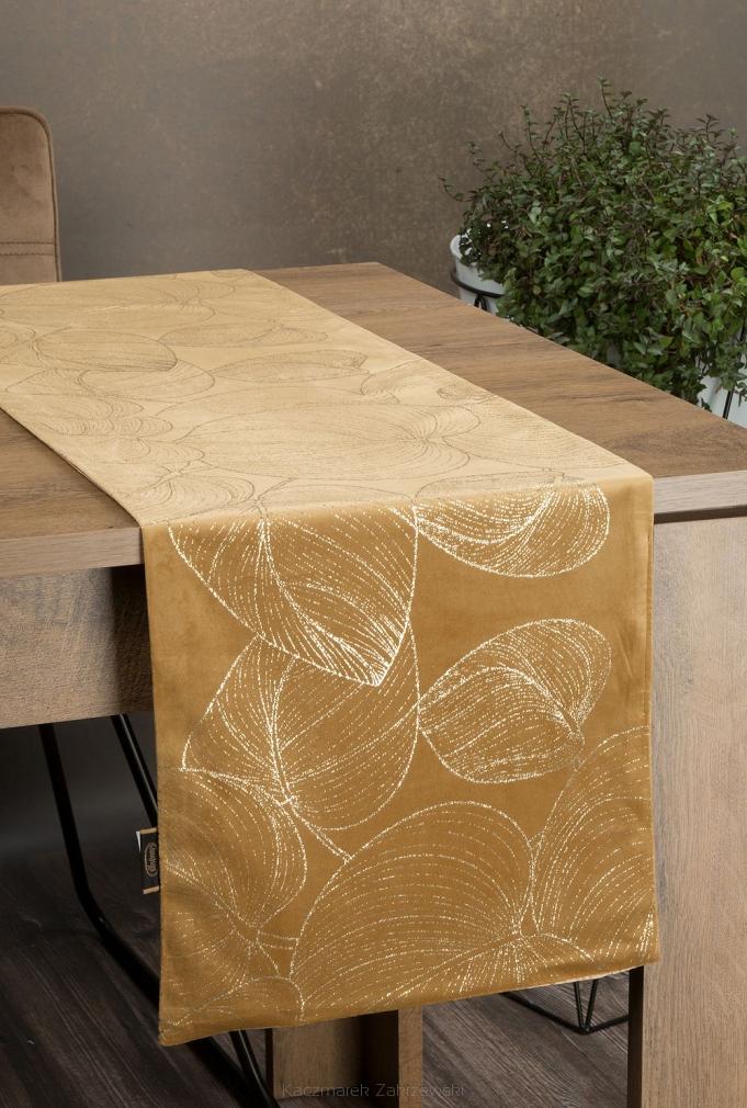 Obrus dekoracyjny BLINK 35x220 Eurofirany miodowy/szampański