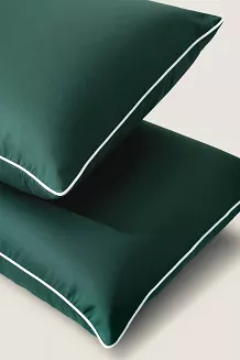 Poszewka bambusowa 40x60 butelkowa z białą bizą