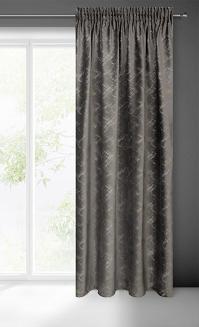 Zasłona gotowa na taśmie ADRIA 140x270 Eurofirany grafitowy/szampański