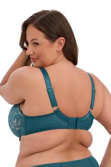 Biustonosz z koronką Semi-Soft Melanie MAXI 1354 półusztywniany zielony