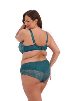 Biustonosz z koronką Semi-Soft Melanie MAXI 1354 półusztywniany zielony