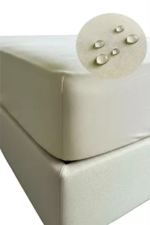 Prześcieradło wodoodporne nieprzemakalne jeresy z gumką Aquasafe 70x140 beżowe