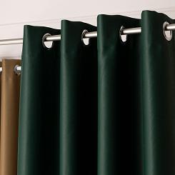 Zasłona gotowa typu blackout na przelotkach DONA 140x 250 butelkowa