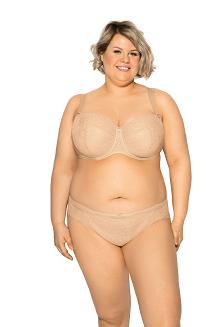 Biustonosz GAIA Semi-Soft Sandy Maxi 594 półusztywniany beżowy