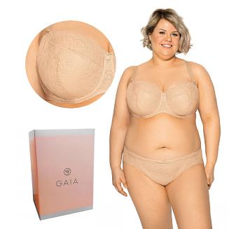 Biustonosz GAIA Semi-Soft Sandy Maxi 594 półusztywniany beżowy