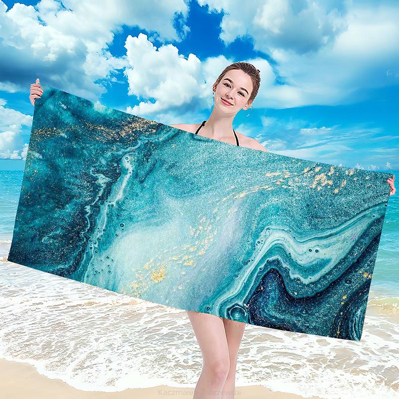 Ręcznik plażowy 100x180 Aqua