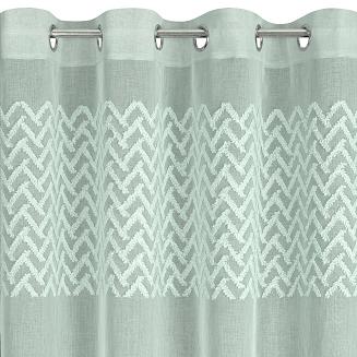 Zasłona gotowa na przelotkach ESTERI 140x250 Eurofirany miętowy