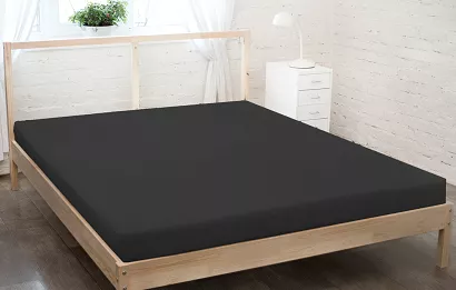 Prześcieradło jersey z gumką 90x200 czarny