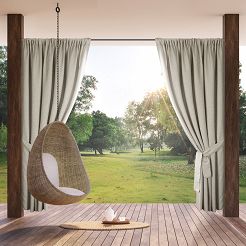 Zasłona gotowa na taśmie GARDEN 155x200 Eurofirany beżowy