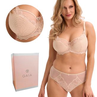 Biustonosz z koronką Semi-Soft Isla 1228 półusztywniany beżowy